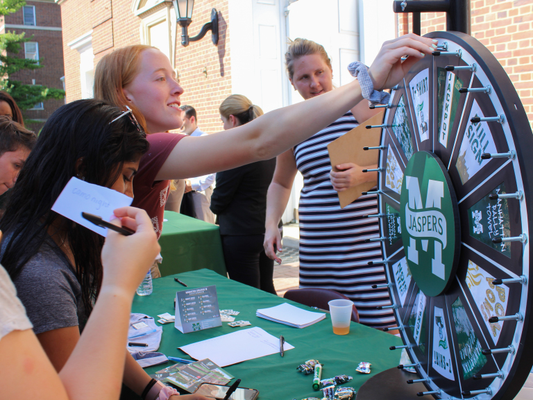 student engagement and volunteer fair on the quad